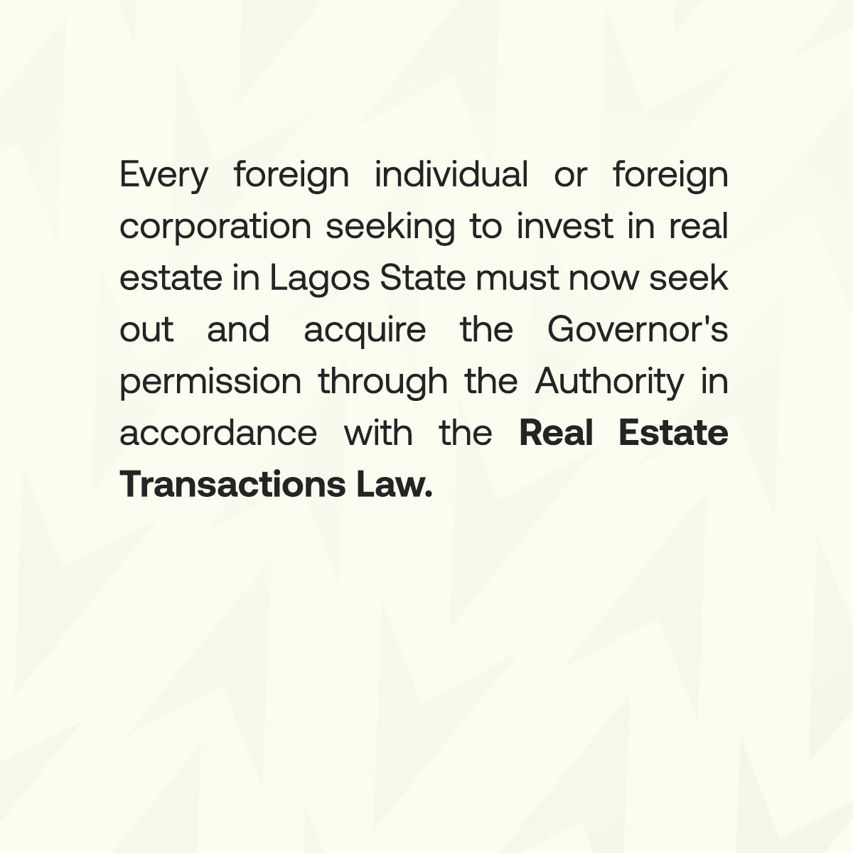 Real Estate rules and regulations in Lagos, Nigeria